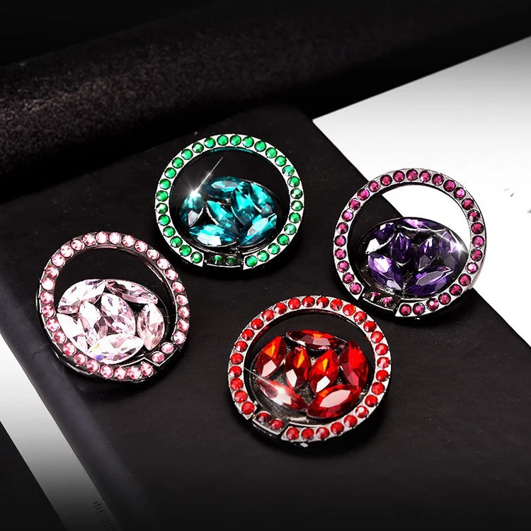 Luxury Crystal Bling Ring Style Phone Grip Stand Holder For iPhone X XS Max XR Luxury Crystal Bling Ring Style Phone Grip Stand Holder For iPhone X XS Max XR