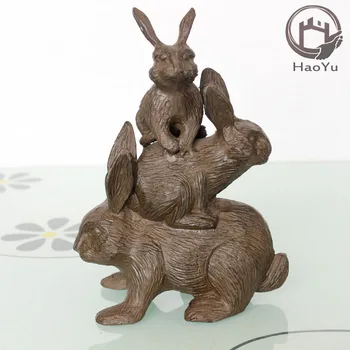 Three Rabbits Cast Iron Decorative Door Stops Brozen Sculpture For Three Rabbits Cast Iron Decorative Door Stops Brozen Sculpture For Home Decor