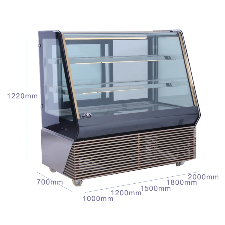 Fan Cooling System Pastry Display Cabinet Commercial Bakery Cooler