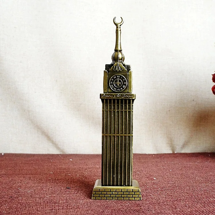 Handmade Saudi Mecca Clock Tower Abraj Al Bait Building Model