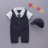 Gentleman Outfits Infant Baby Boys Bow Tie T-Shirt Tops+Modis Shorts Overalls Outfits Vetement Enfant Fille Kids Clothes 2019