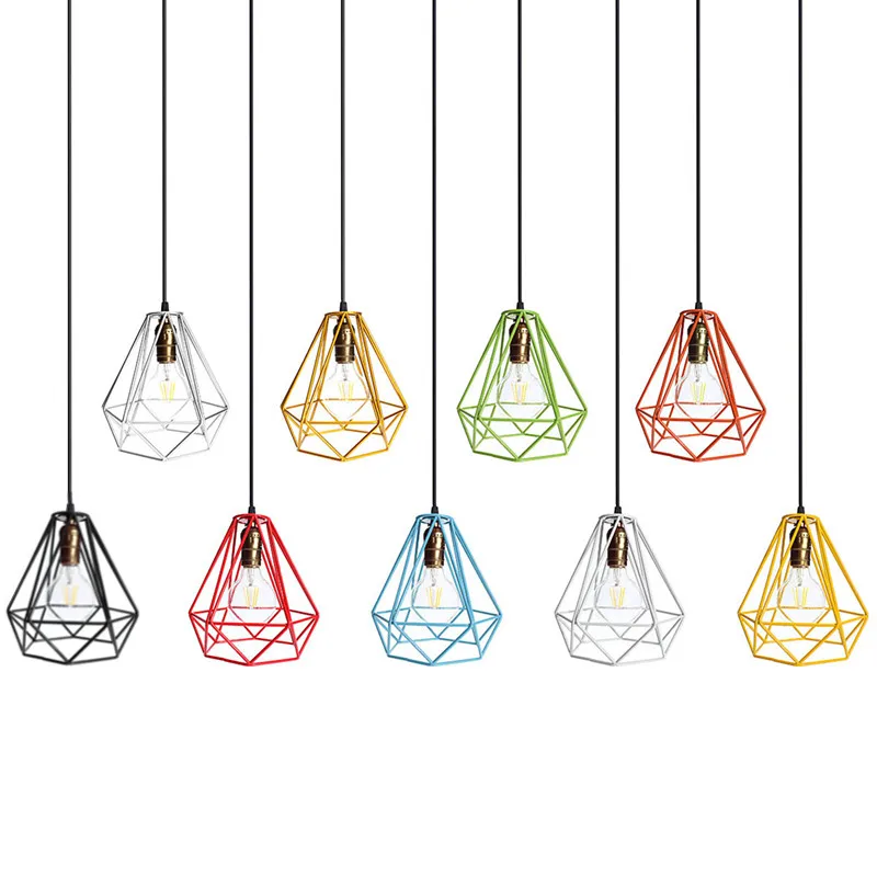 Nieuwe product kleurrijke metalen hanglamp lamp shade covers