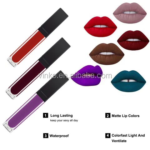 Long Lasting Matte Liquid Lipstick Waterproof Lip Gloss Private Label Lip Stick