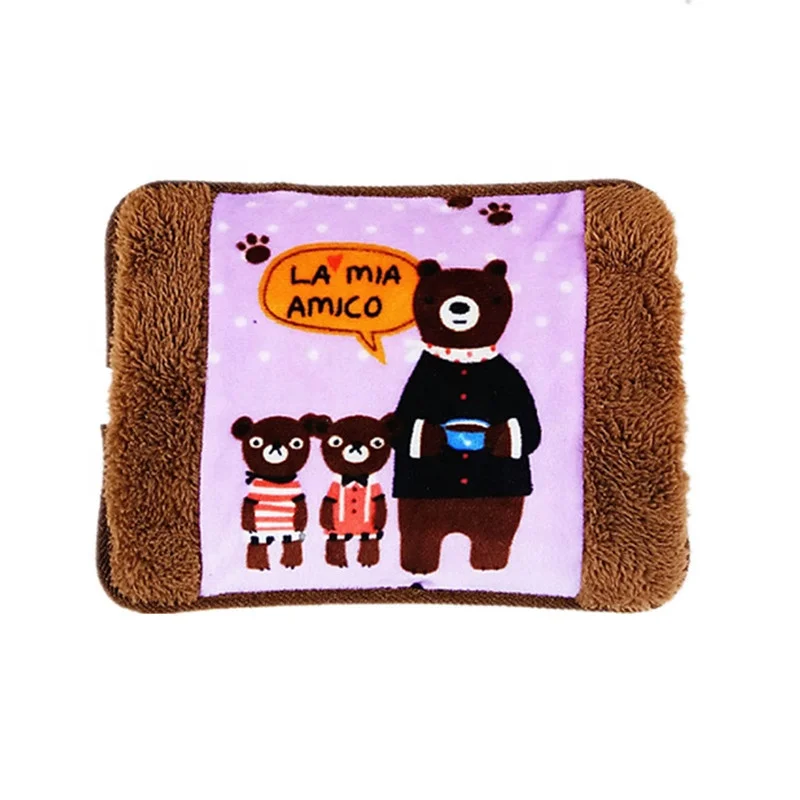 Rechargeable Explosion Proof Double Hand Warm Water Bag Cartoon Filled Electric Hot Bag