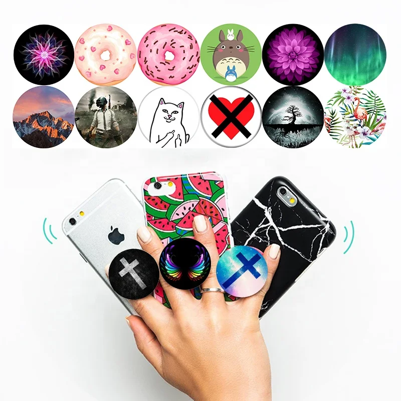 Wholesale Custom Designs Collapsible Poppings Socket Phone Grip for Popsocketing