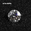 White loose moissanite gems diamond price per carat 5mm round shape