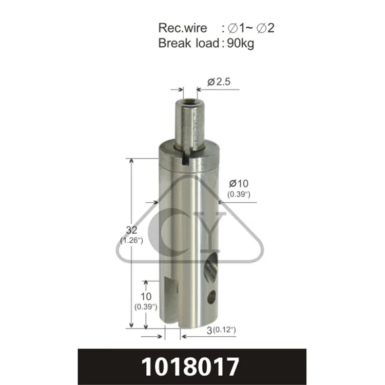 Best selling fluorescent wire rope brass durable cable gripper