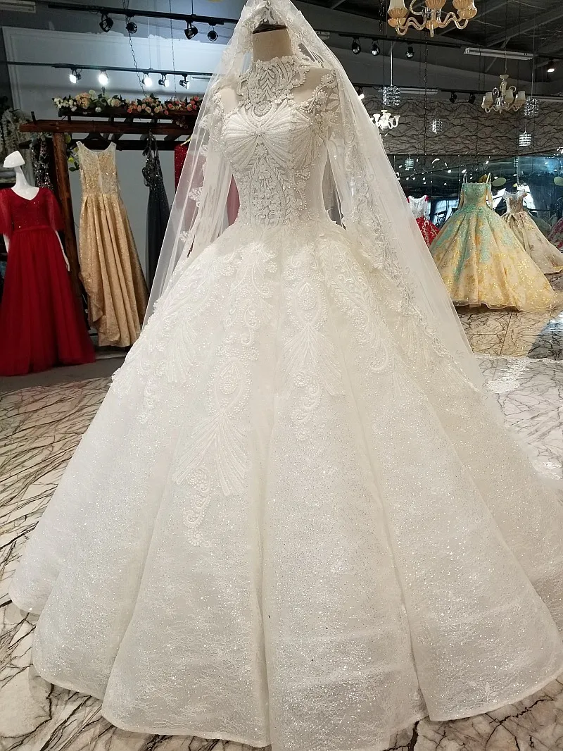 gown wedding dress lace corset cream long train wedding dress