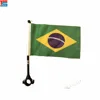 Brazil country flag picture new World Cup cheering festival polyester printed bike flag