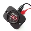 auto red /blue/green/orange DC digital 12v DC voltmeter with panel for car boat