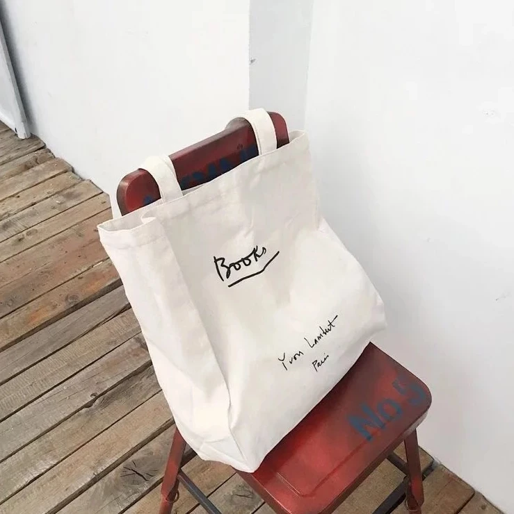

Newest large cotton canvas tote bag, Customized color