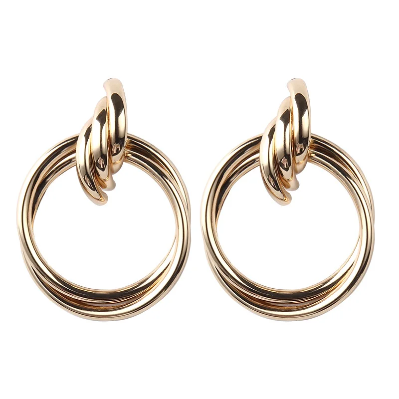 

Creatively Stylish Wholesale Irregularity Gold Plated Earrings Statement Alloy Stud Earrings For Women