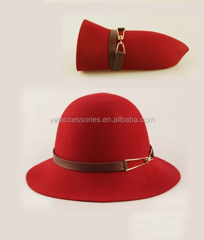 レディースソリッドカラークローシュ帽子 100 ウールフェルト帽子 Packable帽子でニース革バンド Buy フェルトウール帽子パターン クローシュ帽子パターン Packableウールフェルト帽子 Product On Alibaba Com