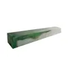 White onyx and and crystal green resin cube paperweight