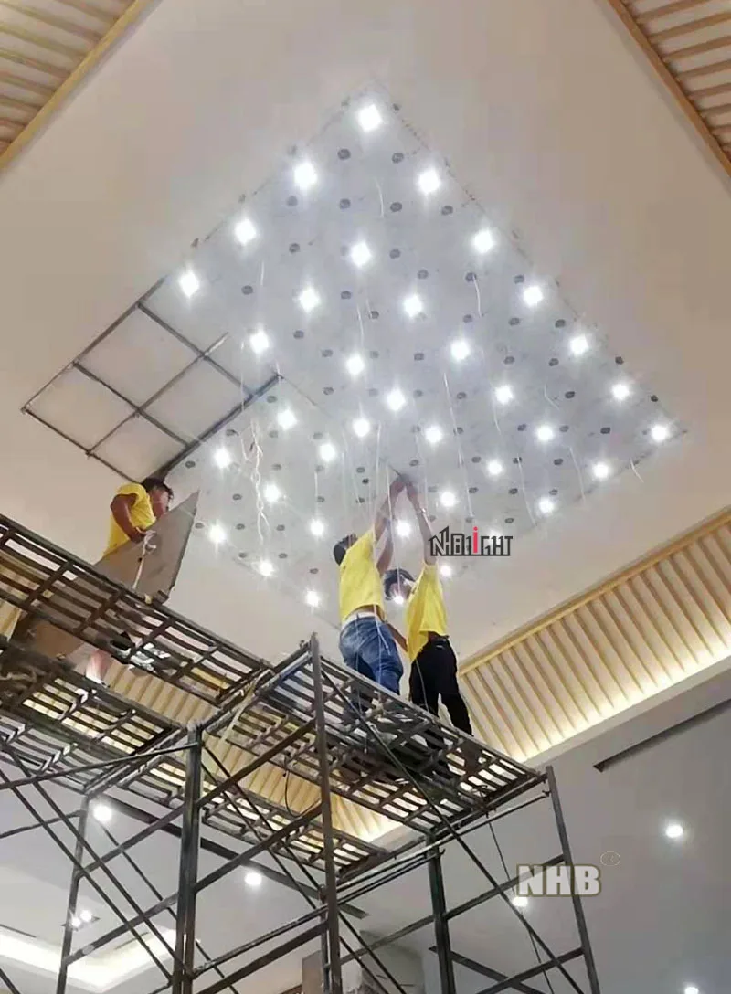 Large customize lamp art glass chandelier and the hotel villa engineering lamp for the foyer