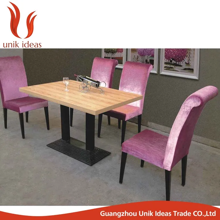 rectangle wooden  restaurant tables and chairs
