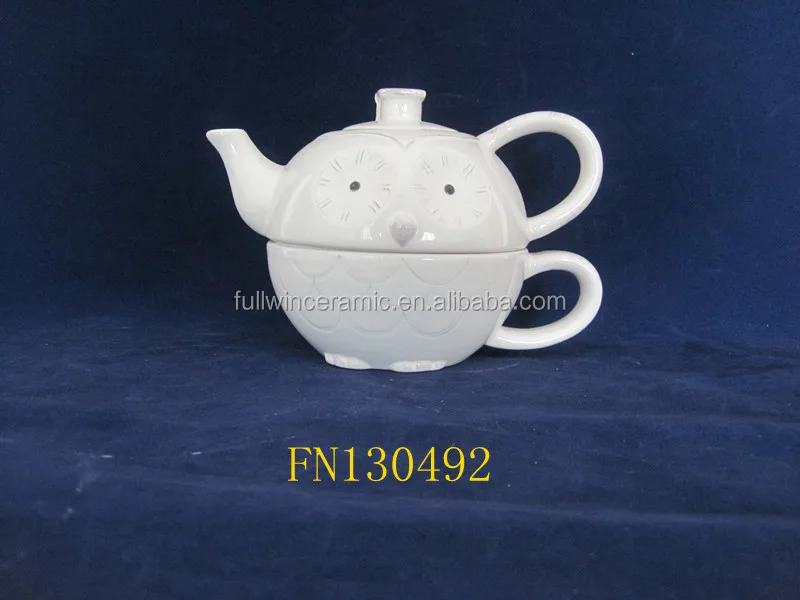 Cheap Wholesale Decorative White Ceramic Teapots,Enamelled Double