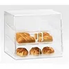 Factory Clear plastic/acrylic bread boxes food display Case Serve Bakery 3 Shelf Countertop