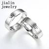 Her king his queen stainless steel couple rings design for engagement