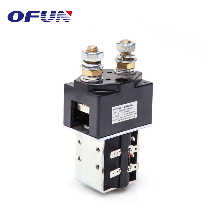 OFUN Ce Rohs Industrial Auto 1Pole Electrical Dc Contactor 24/48V 350A