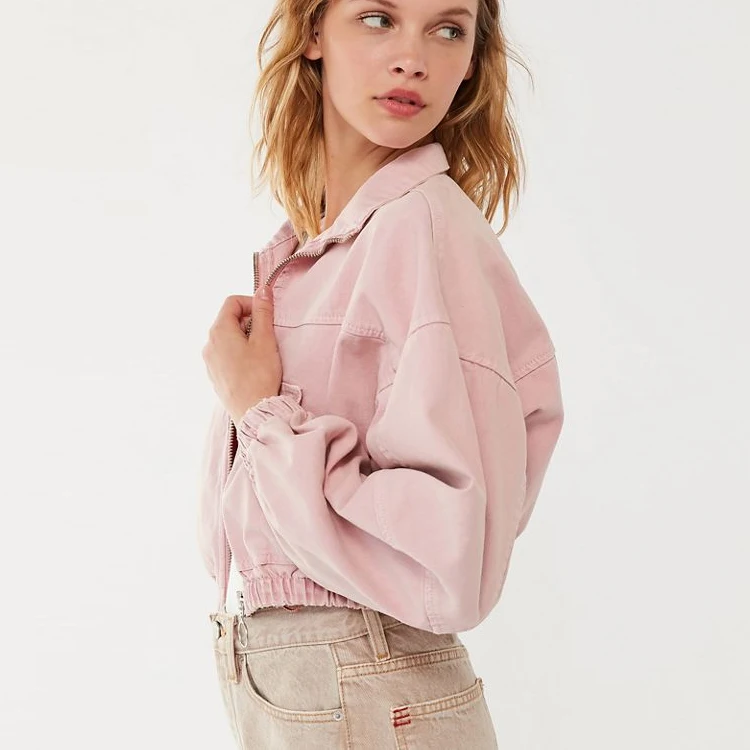 cerise pink cropped jacket