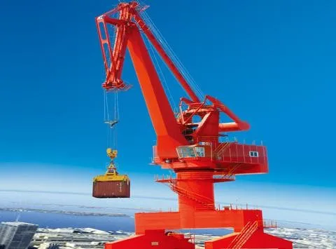 Marine Jib  Crane For Port, Pedestal Crane With Derricking Jibs.jpg
