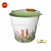 Wholesale decorative baby bucket brush pot galvanized bucket with lid