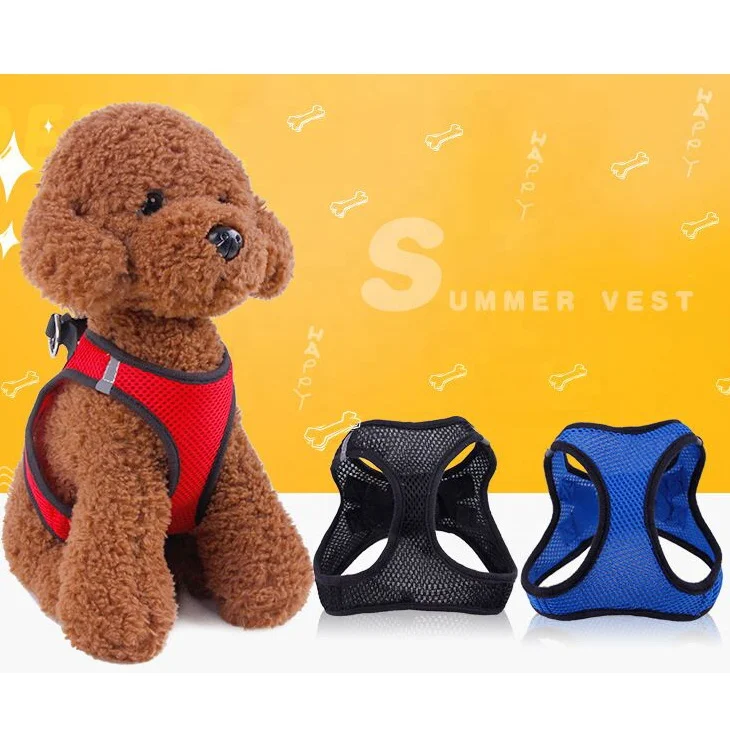 

Cheaper Price fashion net cloth dog chest straps mesh breast set pet harness wholesale