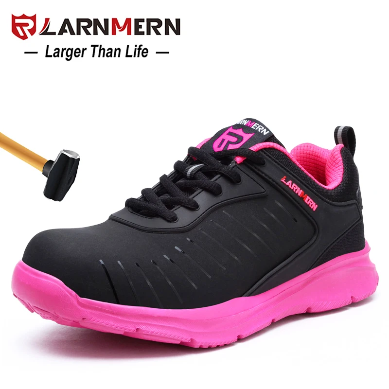 

LARNMERN Steel Toe Boots Women Shoes Anti-puncture Steel Midsole Breathable Work Sneakers Outdoor Safety Shoes