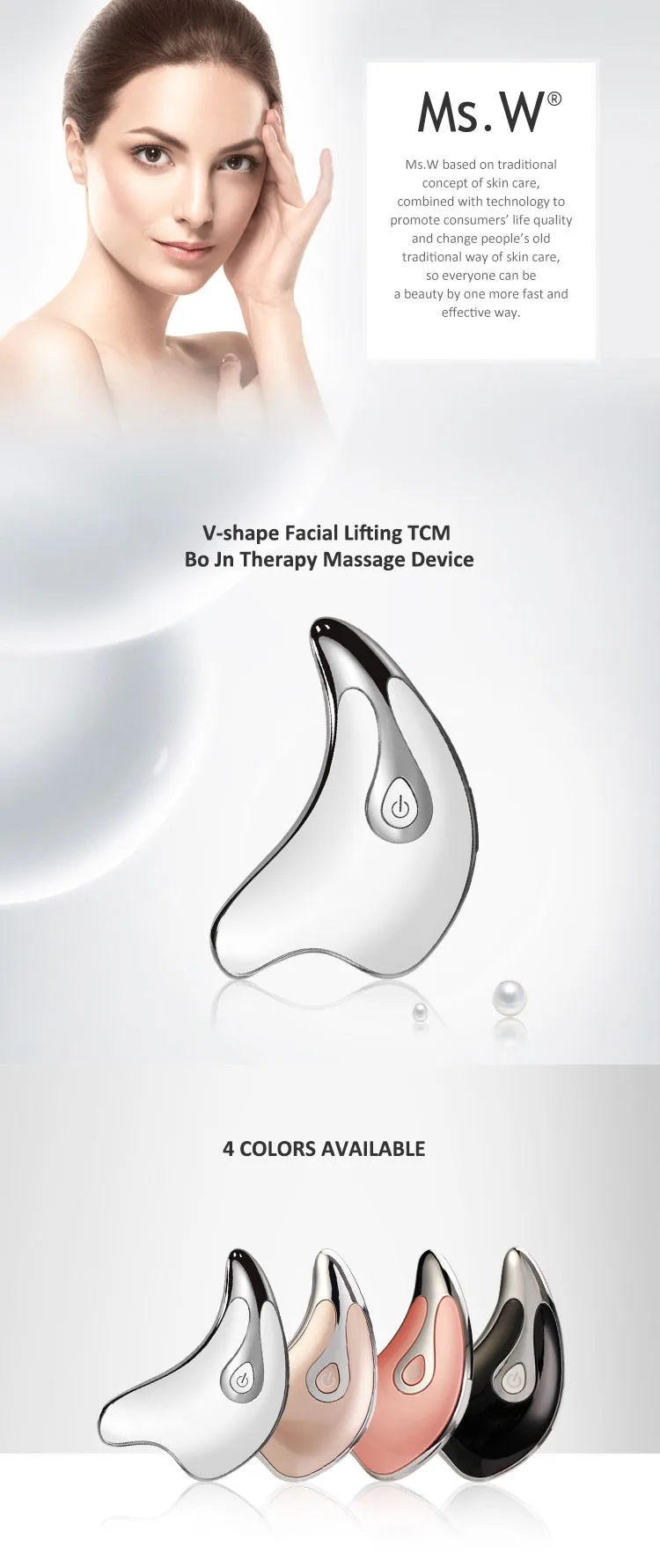 Best Facial Massage Galvanic Current Beauty Device Mini Triangle Skin Tighten Gua Sha Equipment