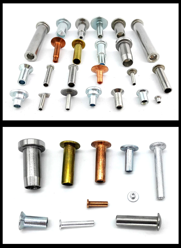Semi Tubular Rivet Iron And Aluminum Brass Custom Rivet Buy Custom