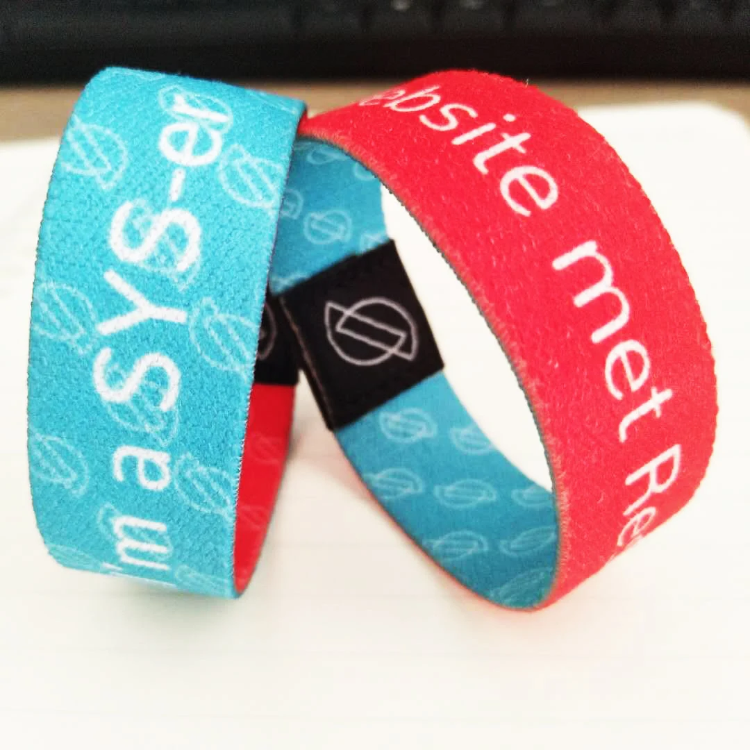 Custom Elastic Fabric Polyester Bracelet Event Wristband For Party With Logo Buy Woven