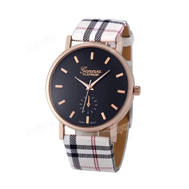 

LE 140 Gold women watch geneva leather strap watch cheap price for promotion HOT leather watch