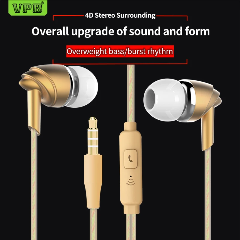 

VPB S21 earphone heavy bass classic mobile phone headset wholesale