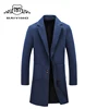 Custom Logo Winter Long Overcoat Men Woolen Jacket