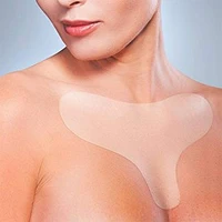 

OEM soft anti-wrinkle adhesive reusable silicone chest pad for decollete