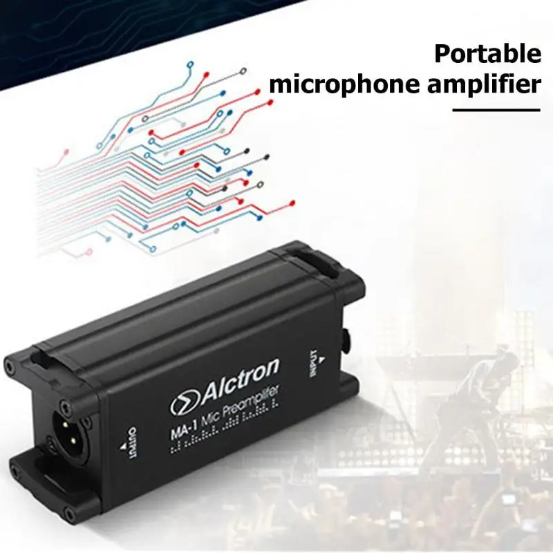 

Free shipping Alctron MA-1 Portable Anti-Drop Buffer Microphone Voice Amplifier Booster Aluminum