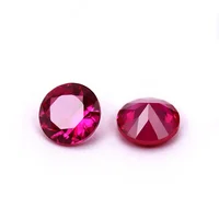 

5# loose gemstone round shape red corundum synthetic ruby stone prices