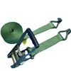 50mm 5T Military Green Ratchet Tie Down Strap with double J hooks