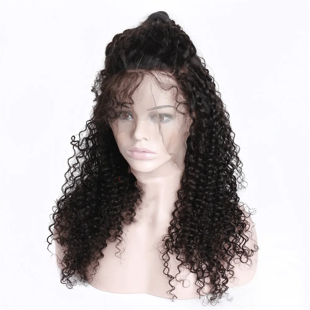 

Top quality raw virgin 360 brazilian kinky curly human hair wig