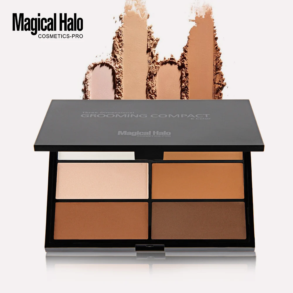 QIBEST 6 Colors Light and Natural Bronzer Pigment Powder Makeup