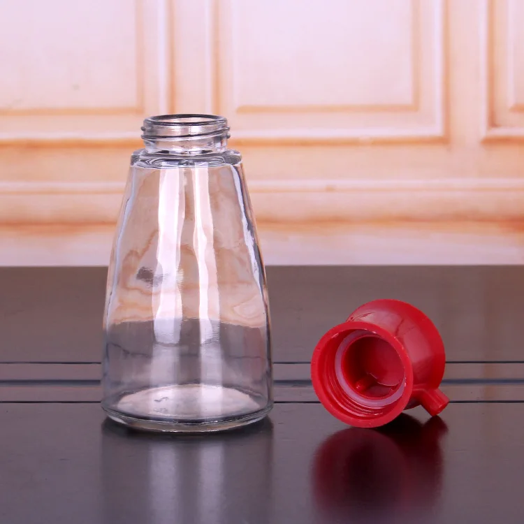 Small Glass Soy Sauce Bottle With Lids Clear Glass Bottle 180ml Buy