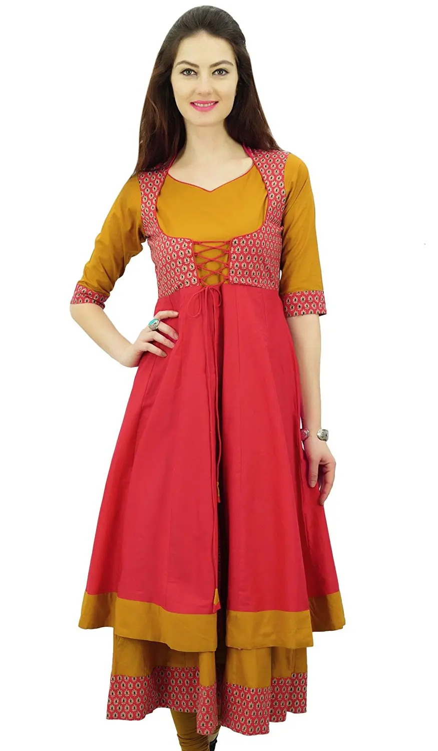 anarkali flared kurti