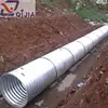 Large diameter corrugated galvanized metal pipe culvert for many application field