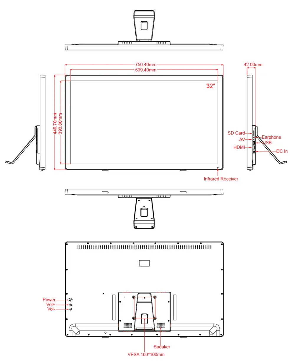 Large Screen Electronic Picture Frame 32 Inch Digital Photo Frame Buy
