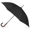 New fashion promotional black cheap semi automatic wooden handle straight golf umbrella