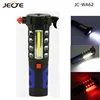 Multifunctional Car Safety Hammer Lamp with Window Breaker Red Led Emergency Magnetic Working Light