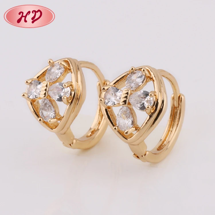 Buy Unique Party Wear Ad Stone Studs One Gram Gold Earrings Design Online