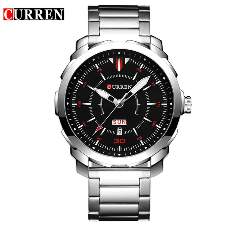 

CURREN 8266 Mens Watches Top Brand Luxury Sport Quartz Watch 3ATM Waterproof Men's stainless steel Wrist watch