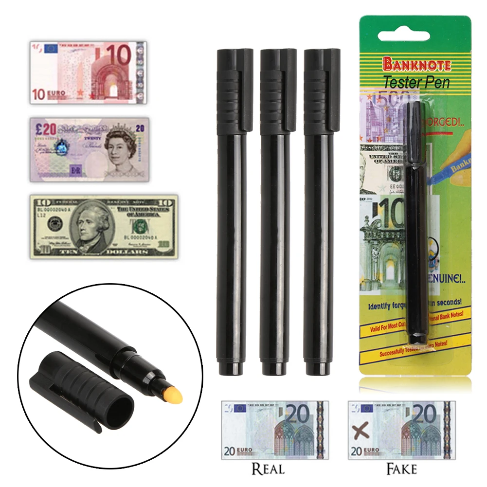 Details about   5pcs Tester Pen Counterfeit Banknote Detector Counterfeit Pen Banknote H7U7 